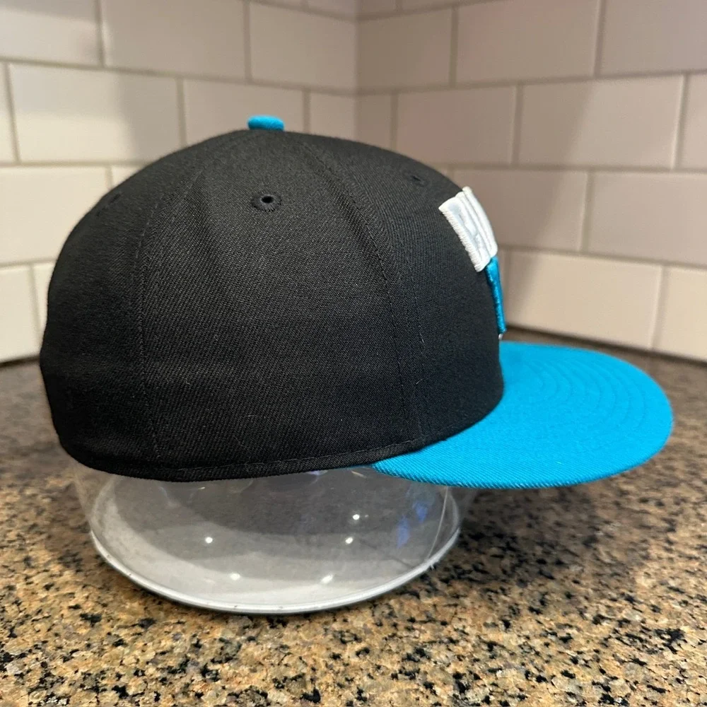 Jacksonville Jaguars Black & Teal NFL Football New Era 59Fifty Cap Hat 7 3/8 - Picture 5 of 8